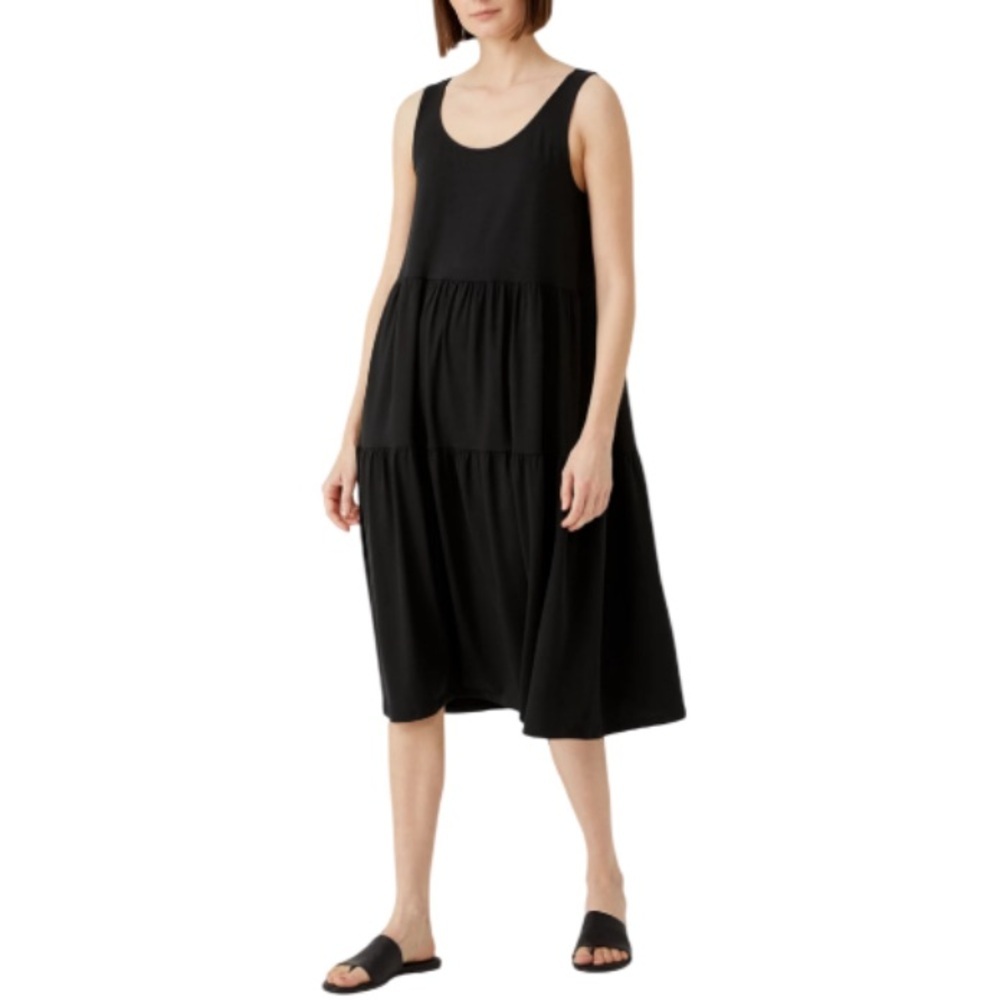 EILEEN FISHER Fine Jersey Tiered Dress
Easy Fit, Calf Length - Medium
